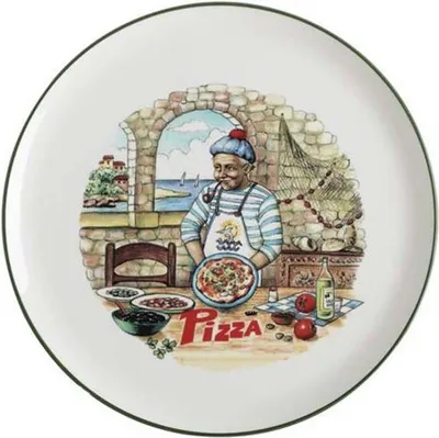 Produktbild von 32 cm großer Keramik-Pizzateller für alle Jahreszeiten