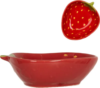 Produktbild von Clayre & Eef Schale Erdbeeren 100 ml Rot Keramik