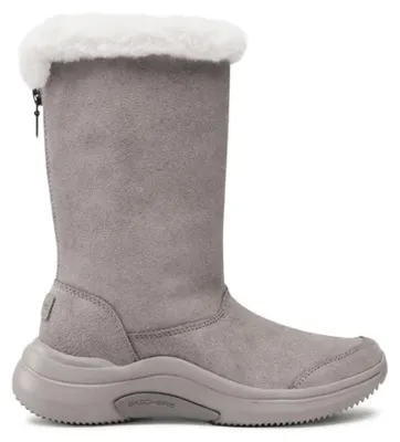 Obrázok produktu pre Skechers On-The-Go Midtown Fascinate, dámske zimné čižmy, model 144299-DKTP, farba tmavohnedá (dark taupe), materiál: zamatová koža, veľkosť 38 EU