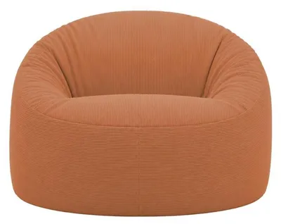 Image de Pouf déhoussable velours côtelé BANANAIR 100 cm terracotta
