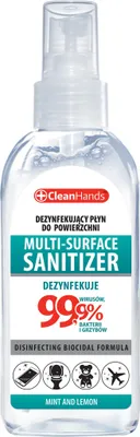Obrázek produktu pro CLEANHANDS Multi-povrchový dezinfekční sprej, antibakteriální dezinfekční sprej na povrchy, 100 ml
