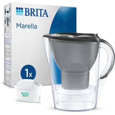 Immagine prodotto di BRITA filter jug - Marella Graphite - 2.4L capacity including 1.4L of filtered water - 1 Maxtra Pro All-In-1 cartridge included
