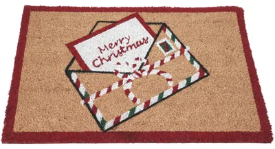 Obrázok produktu pre Rohožka z kokosového vlákna 59x39 cm, list Santa Clausovi