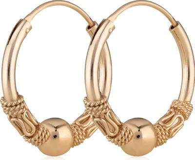 Produktbild von Paar Ohrringe Keltische Creole Gothic Celtic Bali Creolen Vergoldet 20mm 5081