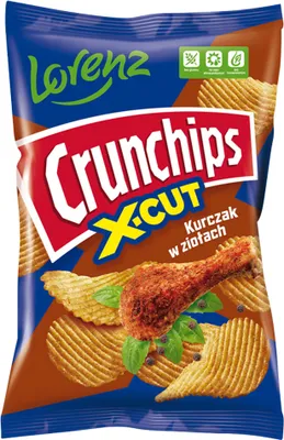 Obrázok produktu pre Crunchips X-Cut kuracie zemiakové lupienky s bylinkami 140 G