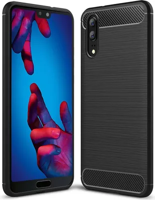 Produktbild von TPU Hülle für Huawei P20 Handy Schutzhülle Carbon Optik Schutz Case