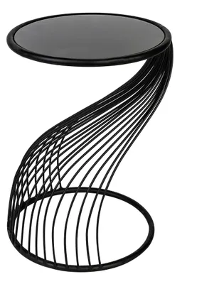 Zdjęcie produktu dla Casablanca Beistelltisch, rund, "Ray", Glas, Metall, schwarz, , H. 52,5 cm, D. 38,5 cm 74838