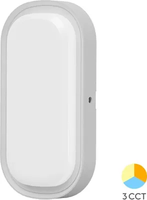 Image de Eclairage extérieur LED 18W Ovale IP65 CCT 3 niveaux de couleur blanc