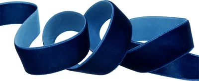 Produktbild von Samtband Blau 20mm x 10m - Dekoband, Schleifenband, Hochzeitsdeko