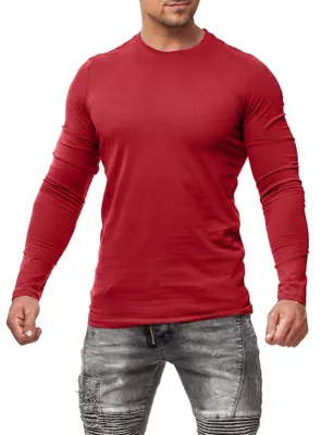 Produktbild von Mivaro Herren Langarmshirt Basic aus 100% Baumwolle – Longsleeve T-Shirt Langarm Regular Fit - atmungsaktiv - bis 5XL - ideal für Arbeit & Freizeit