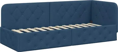 Immagine prodotto di vidaXL Letto angolare blu 80 x 200 cm Tessuto