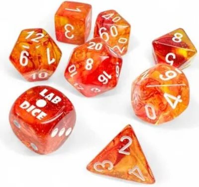 Produktbild von Chessex 7-Würfelset Nebula Molten/White