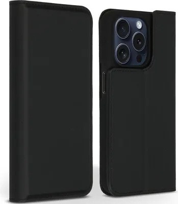 Zdjęcie produktu dla Accezz Premium Leather Slim Bookcase voor de Apple iPhone 15 Pro - Zwart