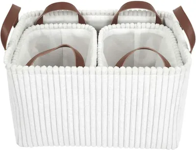 Image de HowHomely | Paniers textiles - Set de 3 pièces - 20 x 36 cm