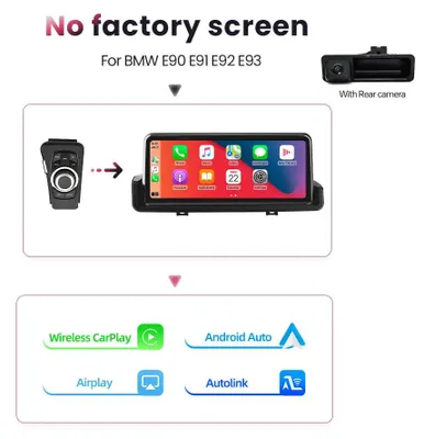 Image de Autoradio - Système multimédia pour voiture - Écran tactile de 10,25 pouces - CarPlay sans fil - Android Auto
