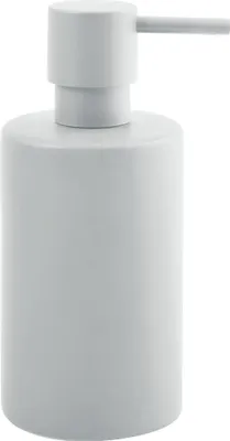 Produktbild von Spirella Seifenspender "Tube" | mit Edelstahlpumpe | Flüssigseifen-Spender | Porzellan | 300ml | Langliebig und Robust | matt weiß