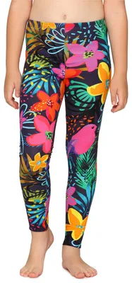 Image de Leggings longs en coton pour fille Merry Style MS10-337 (oiseaux/fleurs, taille 110)