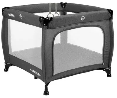 Produktbild von CARETERO Laufstall Baby Laufgitter Laufstall Transporttasche 83x83x71cm Graphit