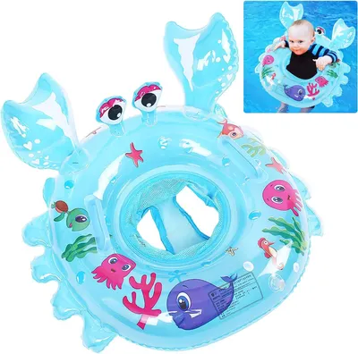 Produktbild von Baby Schwimmring, Aufblasbarer Schwimmseat, 6-48 Monate, Blau, für Garten und Pool