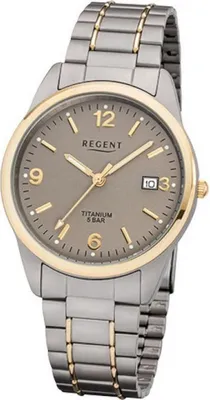 Produktbild von Regent Herren Armbanduhr 1310.91.92 F-1107 Titan gold IP