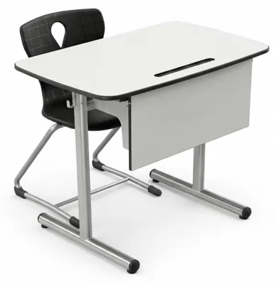 Produktbild von Moderne Schulbank mit stabilem Metallgestell und ergonomischem Stuhl