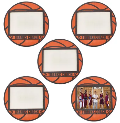 5 Basketball-Fotorahmen aus Holz, 10x15 cm, Tischdekoration