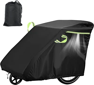 Productafbeelding van Hoes fietsaanhanger - Opvouwbare garage - 420D Oxford - 140 x 84 x 100 cm