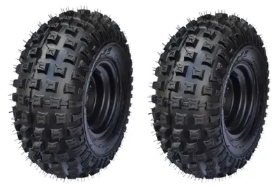 Produktbild von Quadreifen Quad ATV Komplettrad Ersatzreifen 2er Set 16x8-7 Noppen 3-Loch Felge