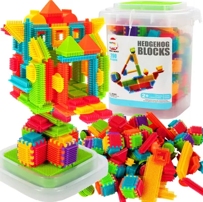 Produktbild von MalPlay Bausteine Waffelblöcke 200 Teile Lernspielzeug Kreativität  Bauklötze Hochbau für  Kinder ab 3 Jahren