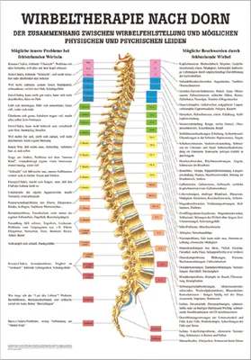 Produktbild von Wirbeltherapie nach Dorn Poster Anatomie 70x50 cm medizinische Lehrmittel