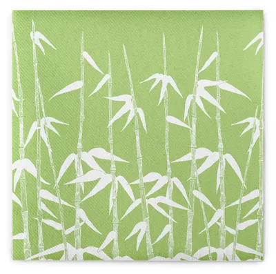 Produktbild von Airlaid Serviette Green Bamboo, 40 x 40 cm, 50 Stück - Mank