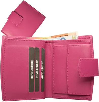 Produktbild von Geldbörse mit Außenriegel Nappa-Leder Kombibörse pink