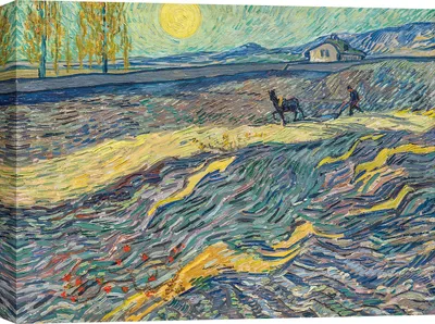 Zdjęcie produktu dla Wydruk na płótnie Vincent Van Gogh, Pole z orką - 100x70 cm
