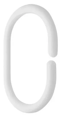 Immagine prodotto di Anelli per tende da doccia 12 pezzi, plastica, bianco (23036)