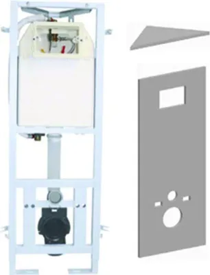 Produktbild von CONEL Wand-WC-Eck-Element für Wand-WC mit UP-Spülkasten 6/3 l