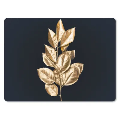 Produktbild von MuchoWow® Mauspad Mousepad Pflanze - Blätter - Gold - Schwarz - Luxus 23x19 cm - Mousepads - Maus Mat - Pad - Mausunterlage - Schreibtischunterlage - Mauspad