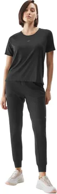 Produktbild von 4F Damen T-Shirt Training schnelltrocknend Schwarz Größe XS