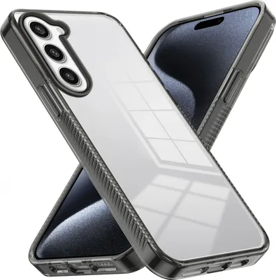 Immagine prodotto di Custodia per Samsung Galaxy S23+ Custodia protettiva in TPU antiscivolo, trasparente, antiurto, nera