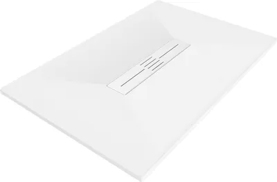 Produktbild von Mexen Toro rechteckige Duschwanne SMC 110 x 80 cm, weiß, weiße Abdeckung - 43108011-W