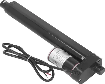 Zdjęcie produktu dla Liniowy siłownik elektryczny 1000N 200mm Skok IP65 Czarny siłownik liniowy z wyłącznikiem krańcowym 24V siłownik liniowy