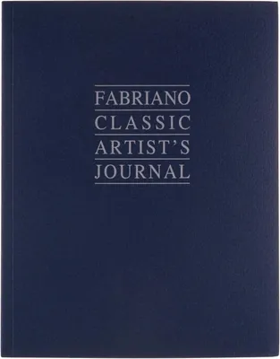 Productafbeelding van Fabriano Classic Artist's Journal schetsboek marineblauw, 16 x 21 cm groot, met 192 pagina's, 96 in wit en 96 in ivoor van Ingres papier