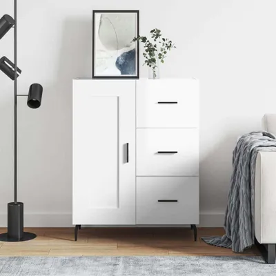 Produktbild von The Living Store Sideboard Hochglanz-Weiß 69,5x34x90 cm Holzwerkstoff