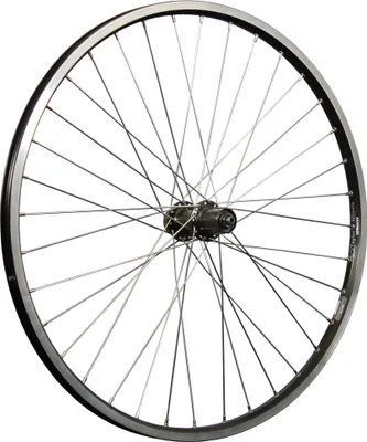 Produktbild von 26-Zoll-Hinterrad für Fahrrad ZAC19, Tourney-Nabe, schwarz/silber