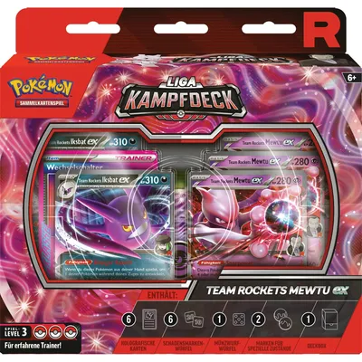 Obrázok produktu pre Pokémon Team Rocket Mewtwo Ex Liga bojová sada (nemecká verzia)
