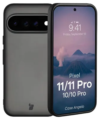Produktbild von Handyhülle für Google Pixel 11 / 11 Pro / 10 / 10 Pro, Bizon Case Angelo, Getönte mit schwarzem Rahmen