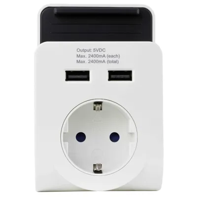Produktbild von REV USB Ladegerät 2-fach mit Ablage weiß
