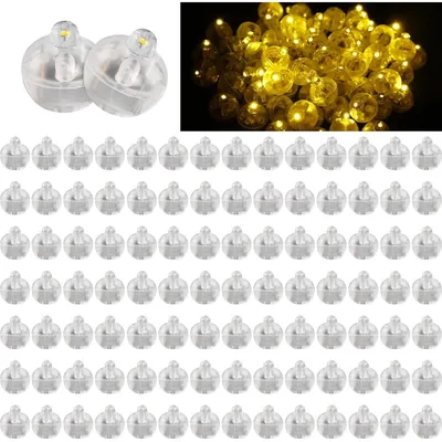 Produktbild von 100 Pcs Mini LED Ballonlichter, runde Partylichter für Geburtstage, Hochzeiten, Papierlaternen, Halloween, Weihnachtsdekorationen,Warmweiß