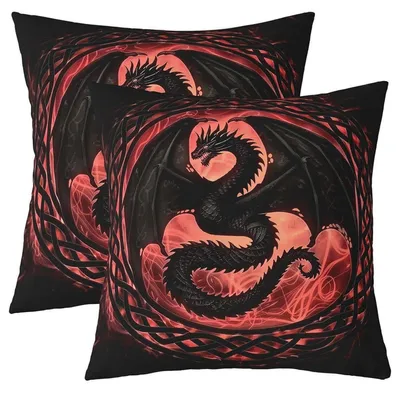 Produktbild von Kissenbezüge Set 2 Stück 60x60cm Schwarz Geometriestreifen Polyester