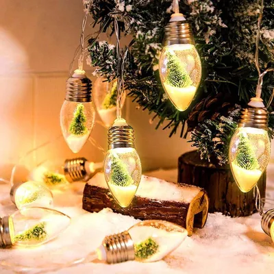 Obrázek produktu pro Pohádkové světlo 10LEDs 1,5 m vnitřní venkovní vánoční stromek sněhová vločka, vánoční osvětlení na baterie, vánoční dekorace pokoj kancelář obchod kavárna