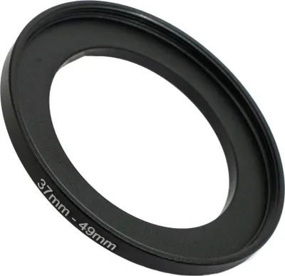 Produktbild von SYSTEM-S Objektiv Adapter 37 mm Gewinde zu 49 mm Step Up Ring in Schwarz für Filter